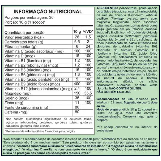 Tabela Nutricional